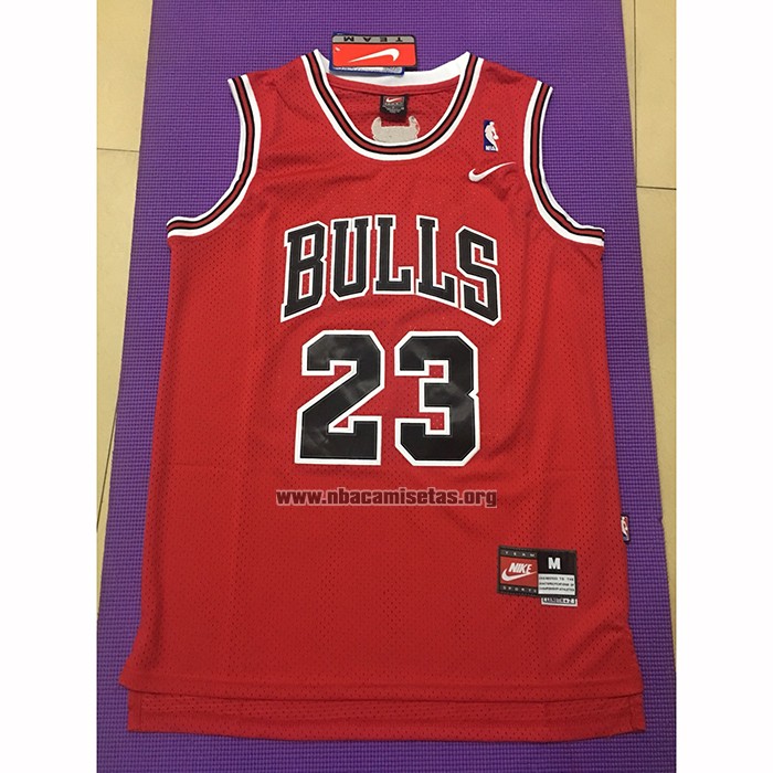 Camiseta Chicago Bulls Michael Jordan NO 23 Retro Rojo3